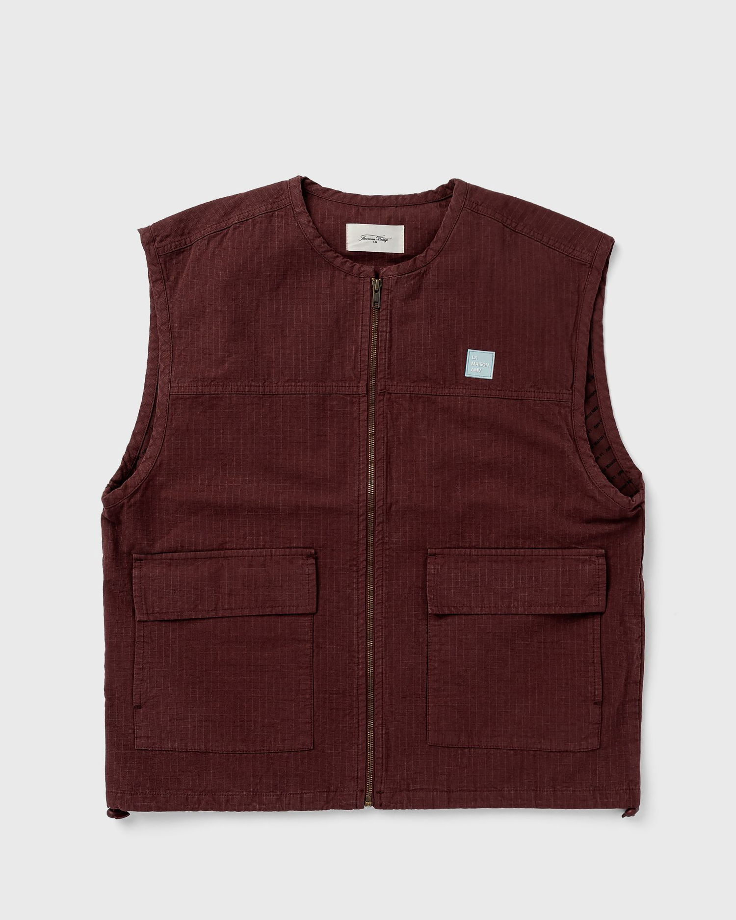 Vesta American Vintage Vest Jacket With Zip Closure Červená | RYG16BBS, 0