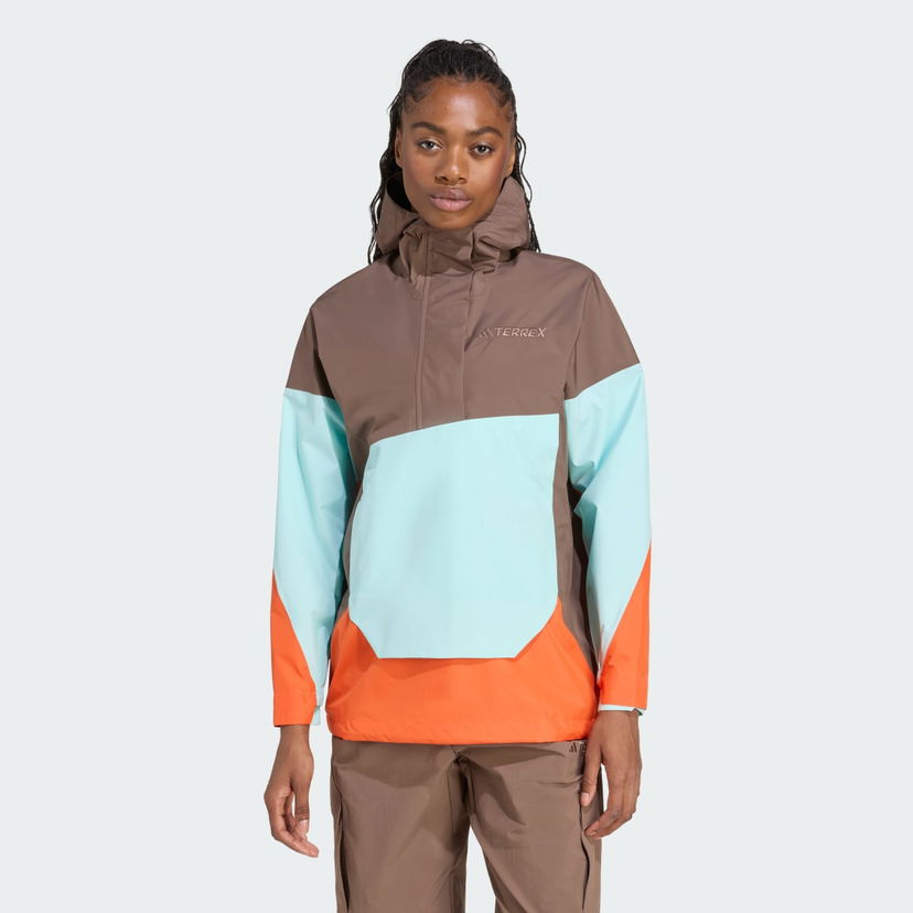 Vetrovka adidas Performance Terrex Xploric 2.5L Climaproof Windbreaker Hnedá | JL9813