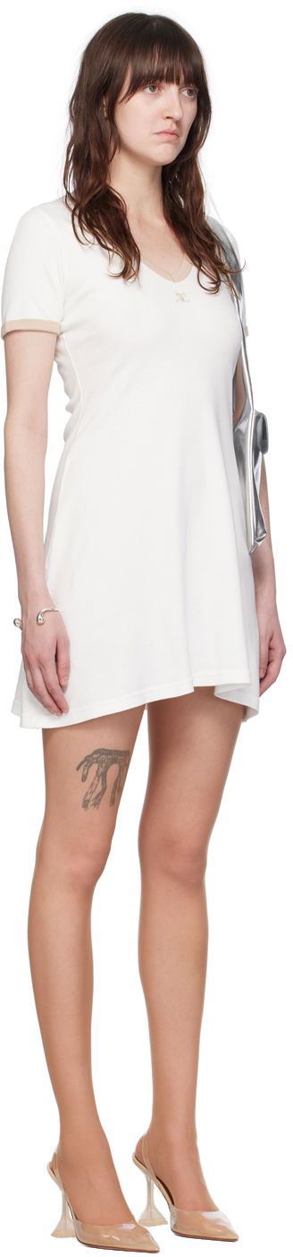 Šaty Courrèges Courrèges V-Neck Mini Dress Zelené | 224JRO397JS0070, 4