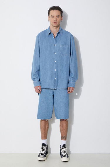 Košeľa A.P.C. A.P.C. Chemise Math Relaxed Denim Shirt Modrá | COGXX.H12584.IAB, 1