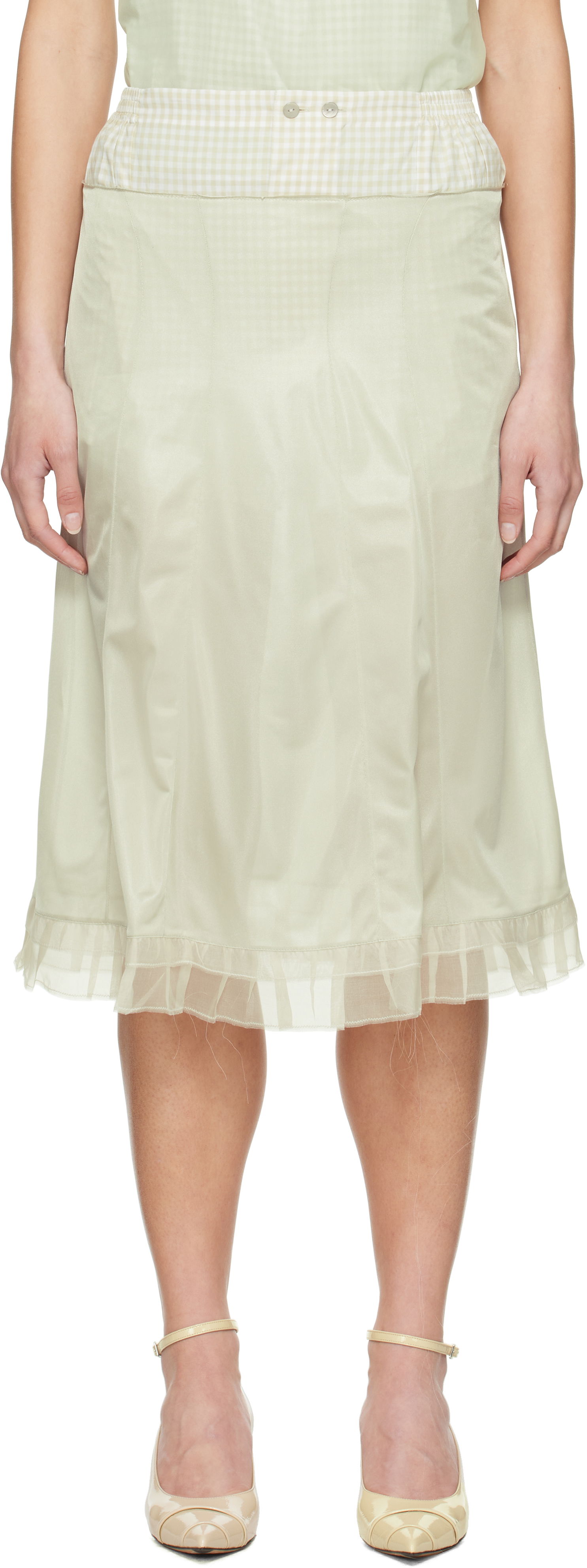 Sukňa Maison Margiela Maison Margiela 'Anonymity Of The Lining' Midi Skirt Zelené | S51ME0030 MTJ022, 0