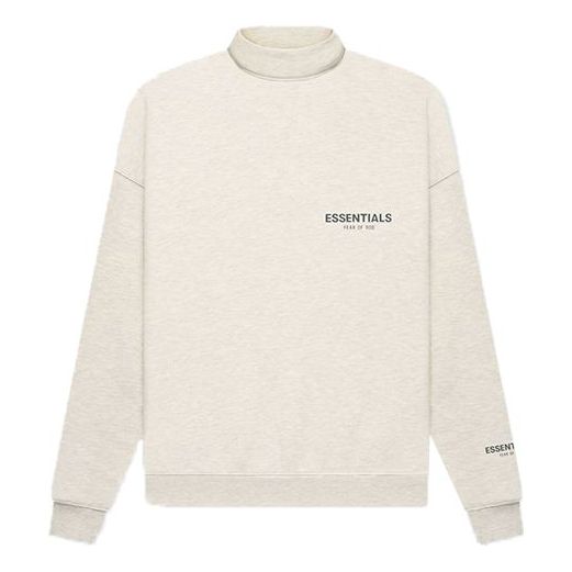 Sveter Fear of God Essentials Pullover Mockneck Sweatshirt Béžová | FOG-FW21-186, 0