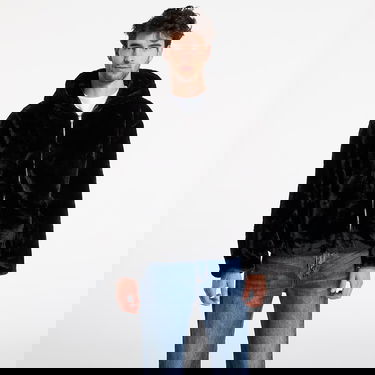 Mikina Urban Classics Full Zip Faux Fur Hoodie Čierna | TB7932-00007, 0