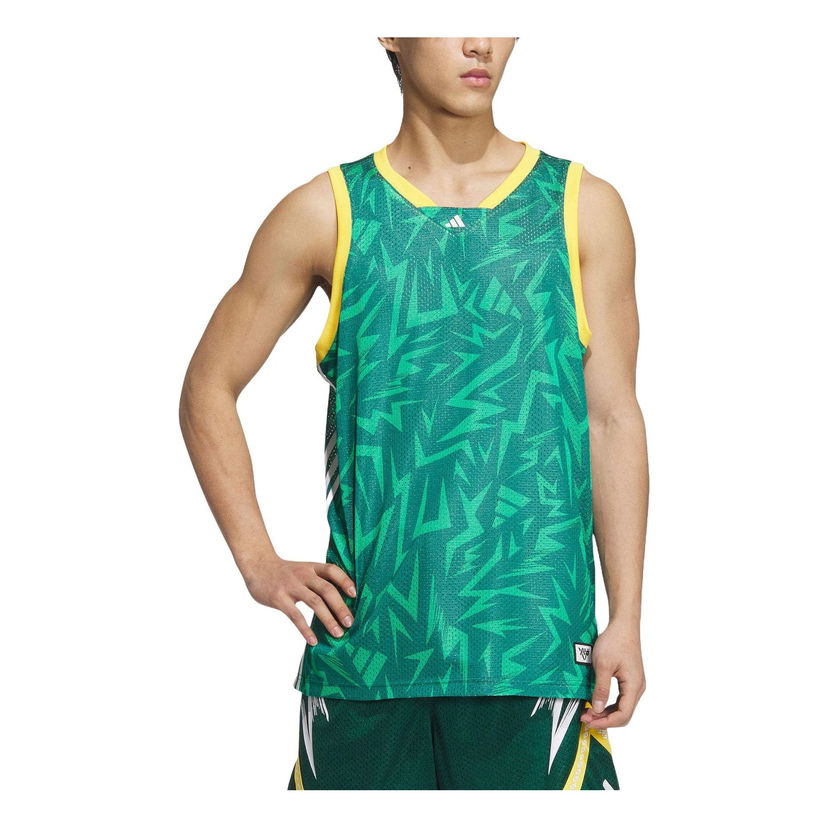 Tielko adidas Originals Basketball Graphic Print Tank Top Zelené | JC6794
