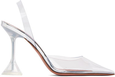 Tenisky a topánky Amina Muaddi Transparent Holli Glass Sling Heels Biela | HOLLI GLASS SLING PVC, 0