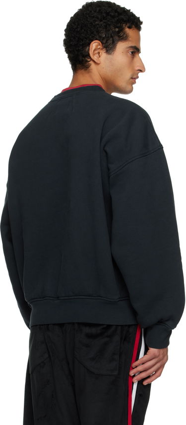 Mikina Rhude 'Thousand Palms' Heaven's Valley Desert Oasis Crewneck Sweatshirt Navy | RHFW25ST05012, 2