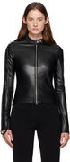 Courrèges Zipped Biker Faux-Leather Top