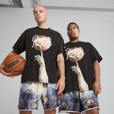 Tričko Puma Dylan Exhibit Basketball T-Shirt Čierna | 630475_01, 0
