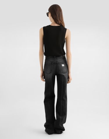 Džínsy Dolce & Gabbana Faded 5-pocket Denim Trousers Čierna | FTC79DG8OE3S9001, 2