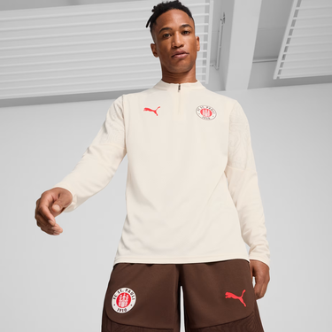 Tričká a tielka Puma FC St. Pauli Quarter-Zip Training Top Biela | 778721-04, 2