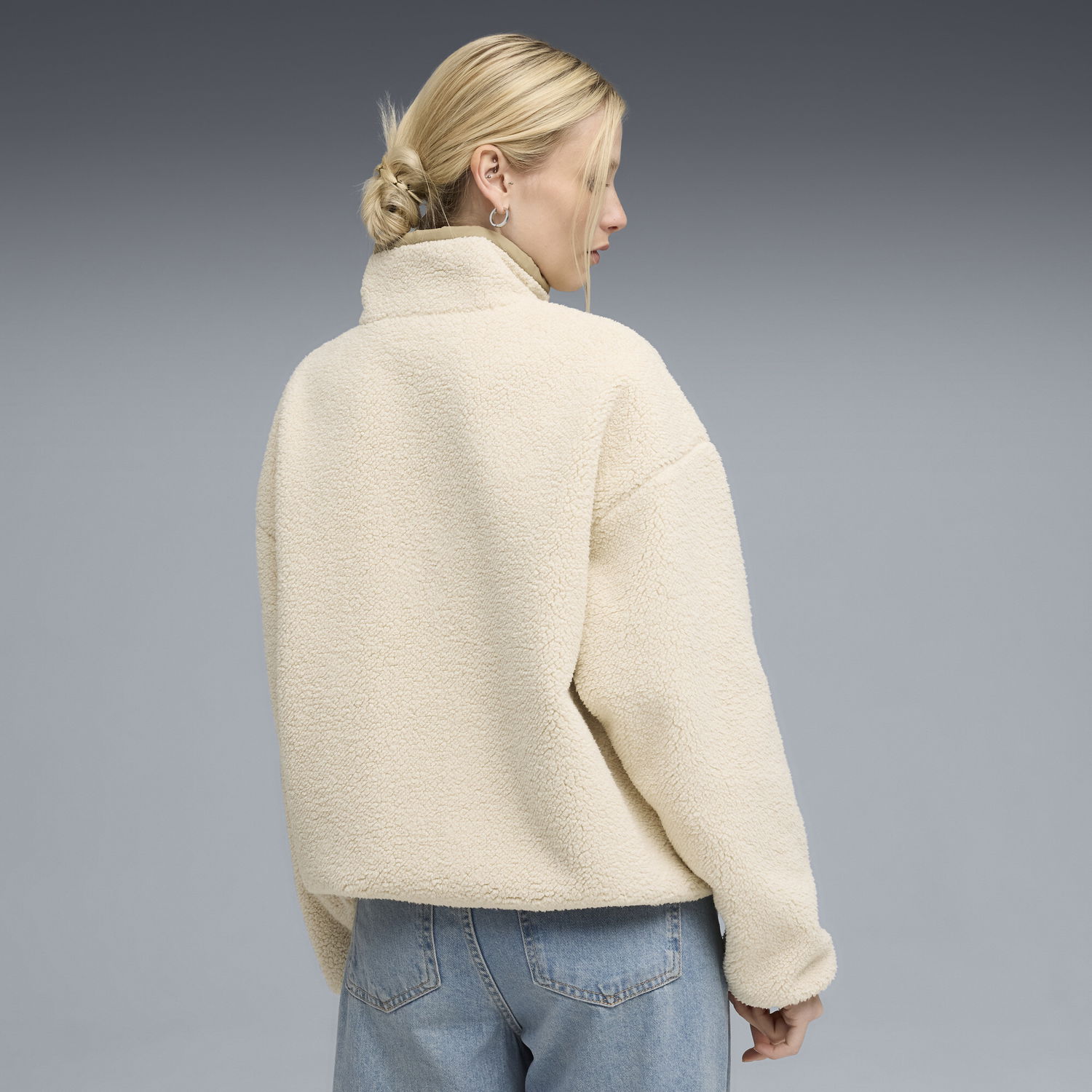 Prešívaná bunda Puma Reversible Hybrid Sherpa Jacket Béžová | 688386_87, 1