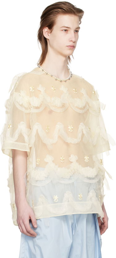 Tričko Simone Rocha Simone Rocha Embroidered Cake T-Shirt Žltá | 5151 1069, 1