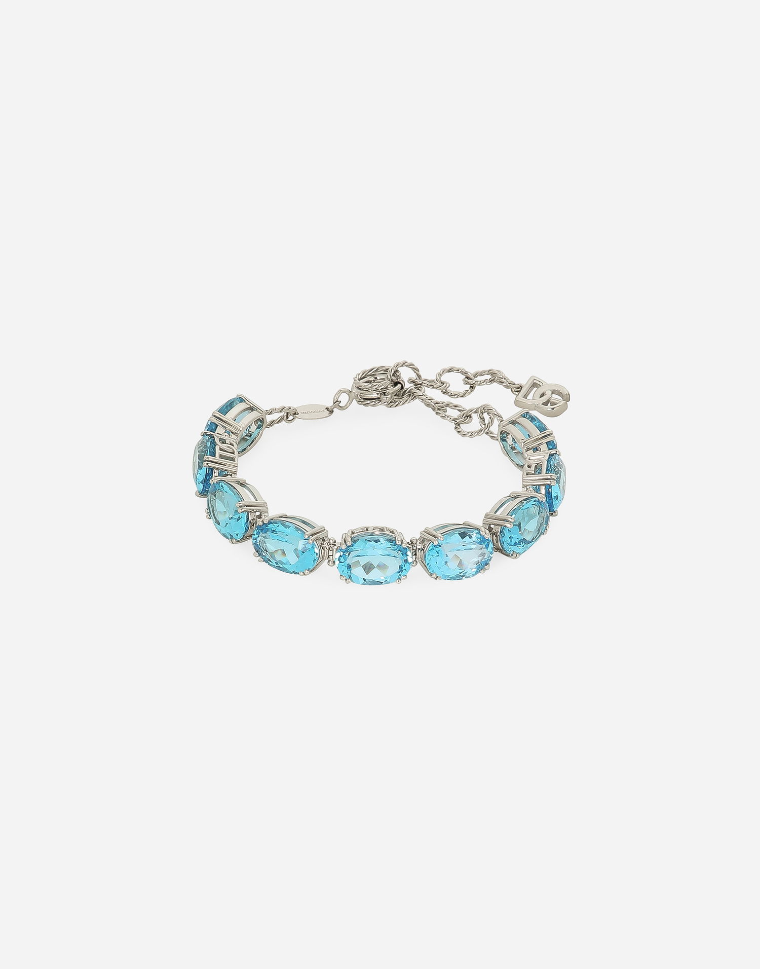 Náramok Dolce & Gabbana Dolce & Gabbana Anna 18kt White Gold Bracelet with Light Blue Topazes Modrá | WBQA4GWTOLB80001, 0