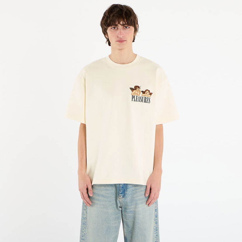 Tričko Pleasures T-Shirt Dynamic Short Sleeve Crewneck Béžová | P25F046-ECRU