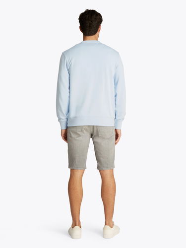 Sveter Tommy Hilfiger Tommy Hilfiger Men's Essential Terry Crew Sweatshirt Modrá | MW0MW37237C1O, 2