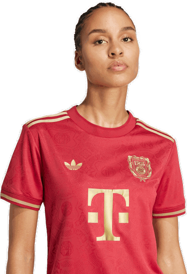 Tričko adidas Performance FC Bayern Anniversary Jersey Červená | JE6783, 3