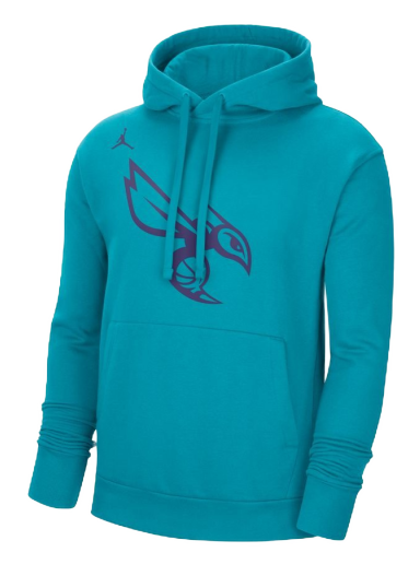 Mikina Jordan Charlotte Hornets Essential Fleece Pullover Hoodie Tyrkysová | DR9422-415