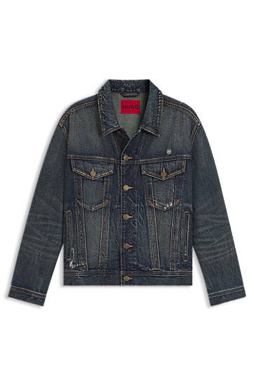 Bunda BOSS Regular-Fit Denim Jacket Modrá | 50542904, 0