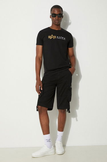 Tričko Alpha Industries T-Shirt With Print Čierna | 118502FP.03, 1