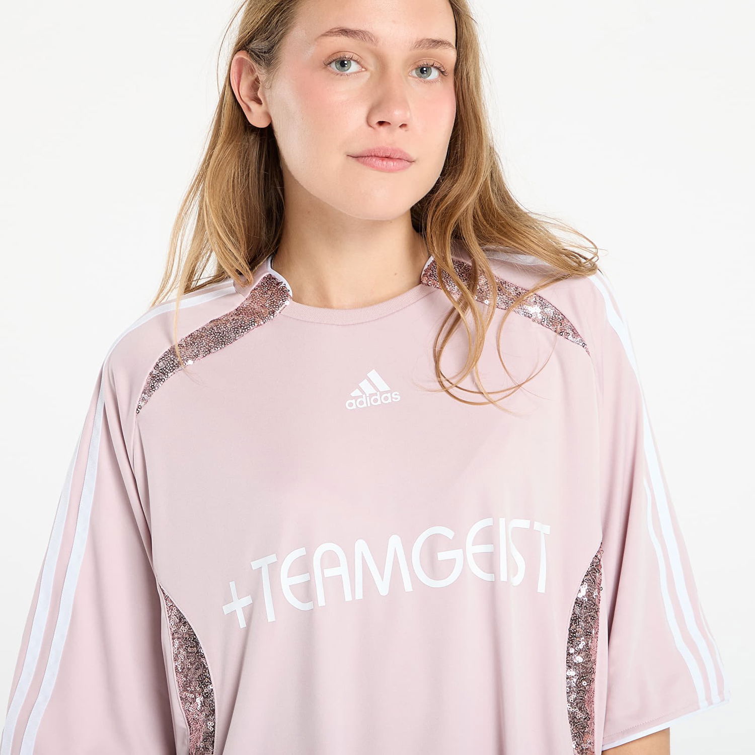 Dres adidas Originals Adilenium Season 4 Teamgeist Oversized T-Shirt Ružová | KE9793, 1