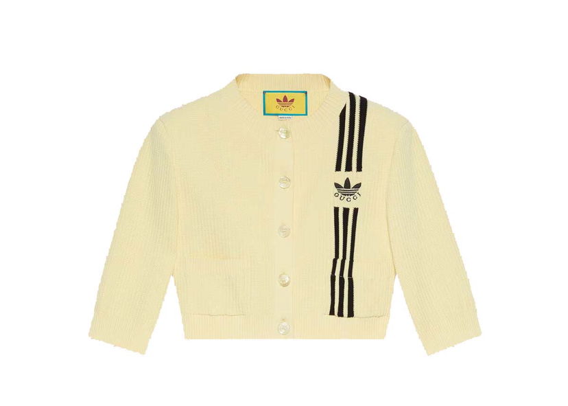 Sveter Gucci adidas x Cropped Cardigan Yellow Žltá | 693785 XKCDQ 7467