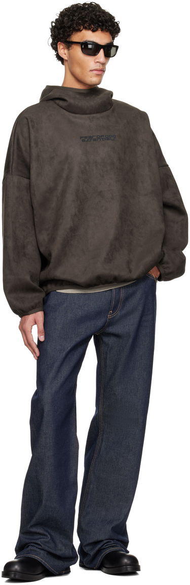 Mikina Fear of God Fear of God ESSENTIALS Holiday Faux-Suede Fleece Modern Hoodie Hnedá | 192HO256943F, 3