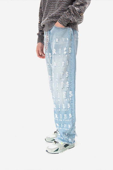 Džínsy Aries Aries Destroyed Batten Jeans Modrá | AR31300, 8