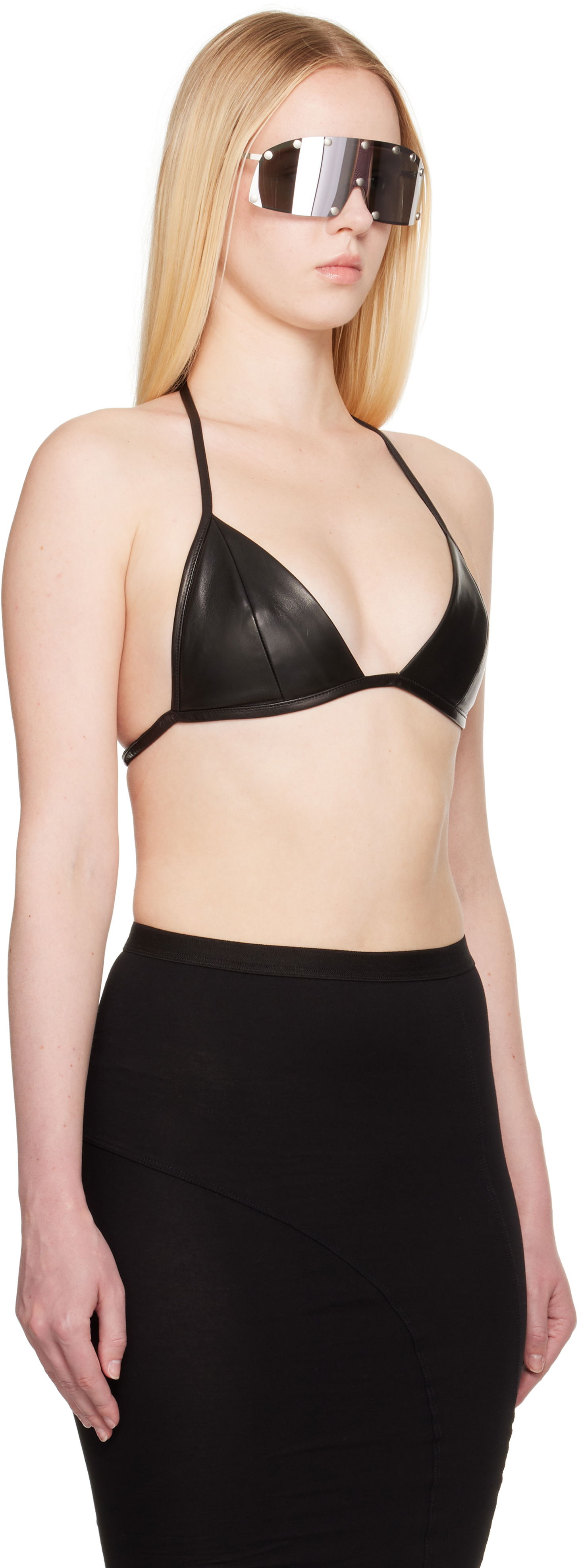 Podprsenka Rick Owens Rick Owens Hollywood Leather Bra Čierna | RO01E7091 LBY, 1