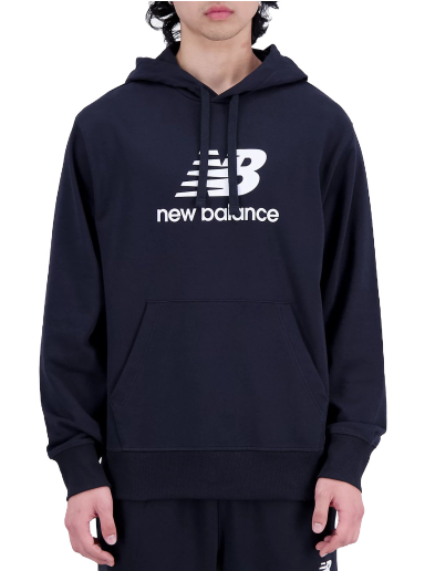 Mikina New Balance Essentials Stacked Logo French Terry Hoodie Čierna | mt31537-bk