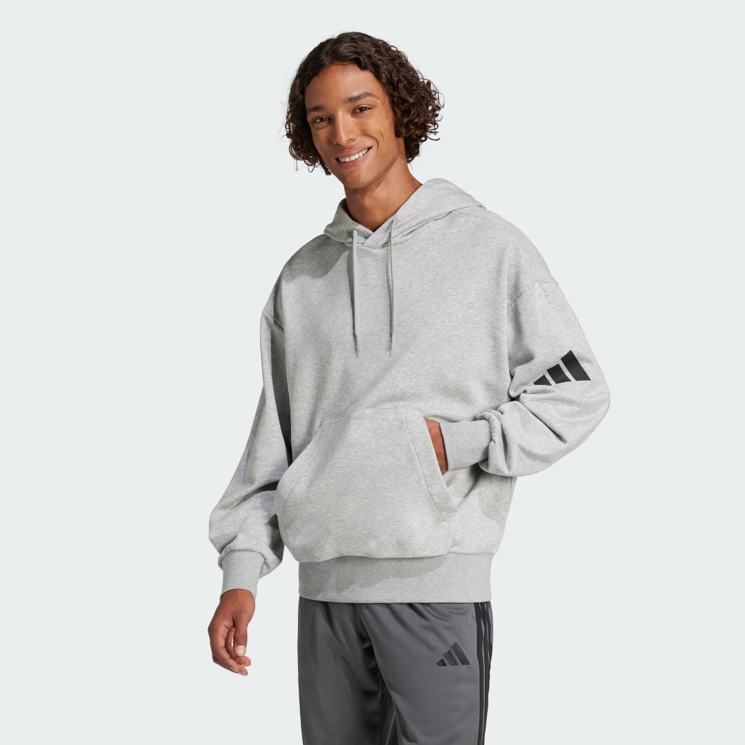 Mikina adidas Performance Loose Fit French Terry Hoodie Šedá | JF3591, 0
