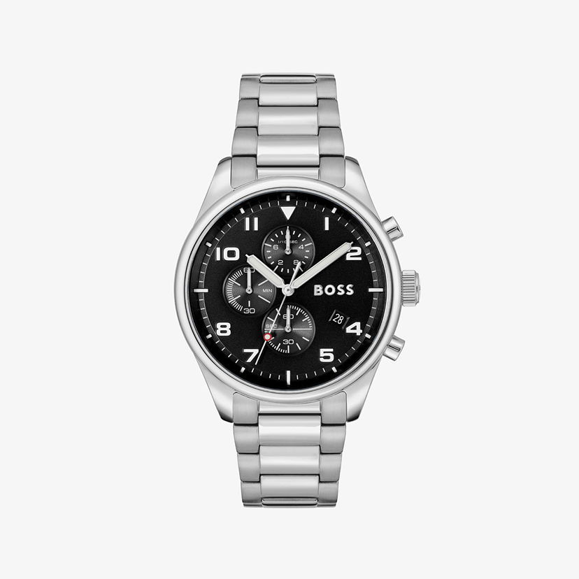 Hodinky BOSS Chronograph Watch with Stainless Steel Bracelet Metalická | 1514008