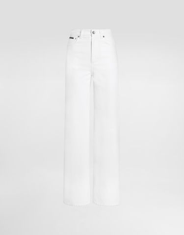 Džínsy Dolce & Gabbana Dolce & Gabbana Five-Pocket Wide-Leg Jeans Biela | FTDDGDG8NV8S9001, 0