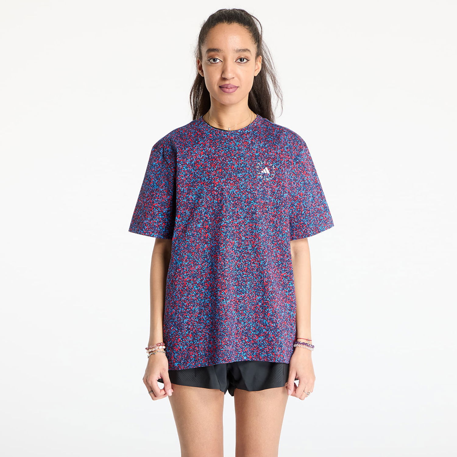 Tričko adidas Performance adidas by Stella McCartney Printed Loose T-Shirt Modrá | JJ0083, 0