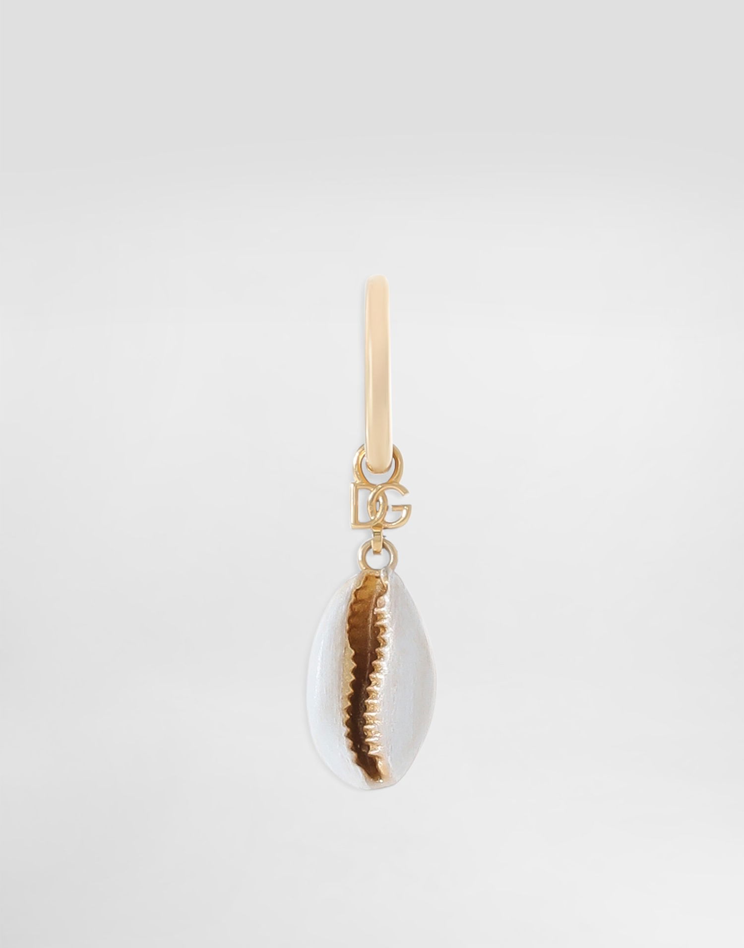 Náušnice Dolce & Gabbana Dolce & Gabbana Single Creole Earring with Shell Metalická | WER5C1W1111ZOO00, 0