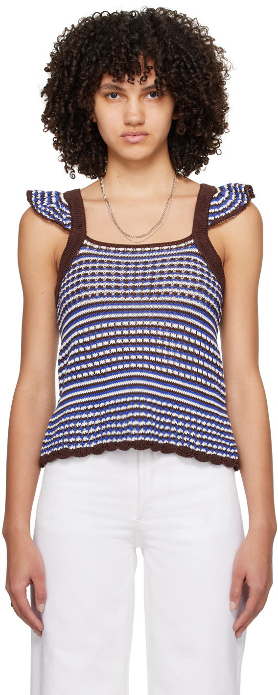 Tielko A.P.C. Crocheted Tank Top Modrá | COGDJ-F23305