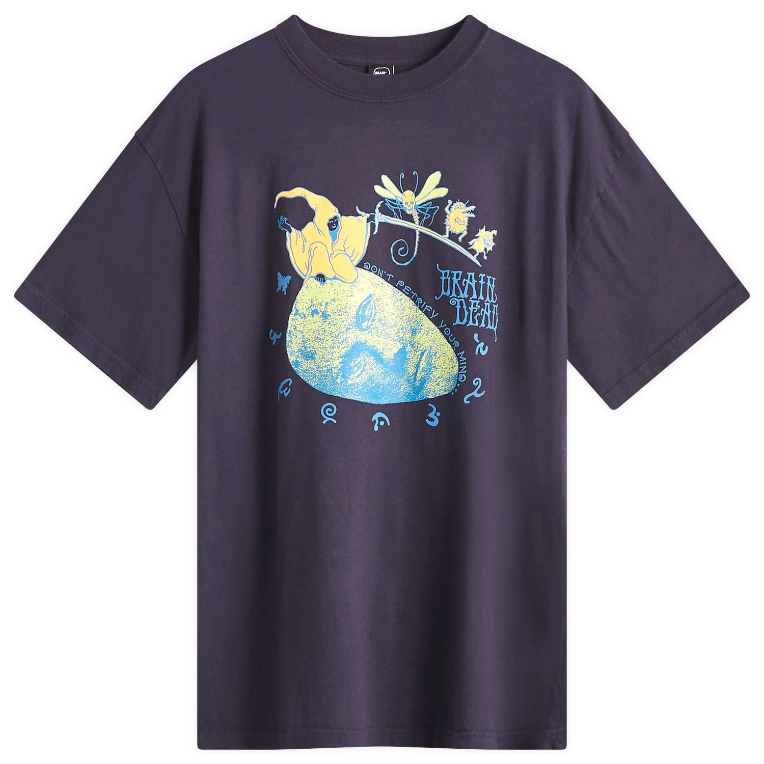 Tričko Brain Dead Petrified Mind Graphic T-Shirt Navy | W24T00004085-N, 0