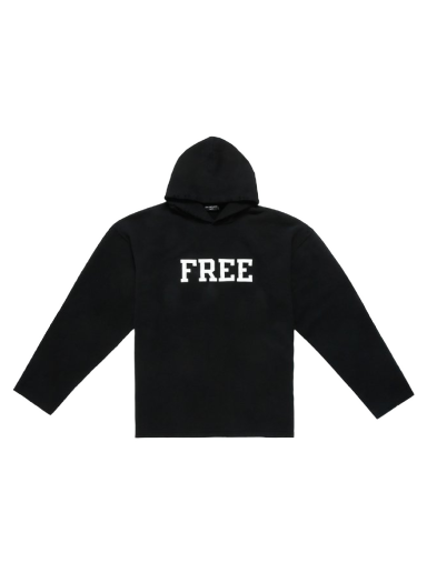 Mikina Balenciaga Free No Rib Hoodie Čierna | BCA121FSW00301BCK
