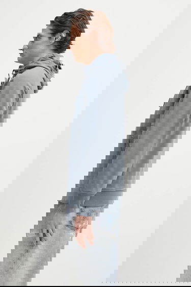 Mikina C.P. Company Smooth Full-Zip Hoodie with Hood Drawstrings and Zip Pockets Modrá | 18CMSS028A005086W, 1