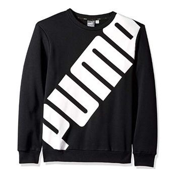 Sveter Puma Logo Printed Fleece Pullover Čierna | 855069-01