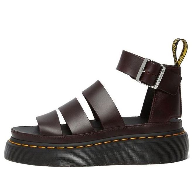 Tenisky a topánky Dr. Martens Clarissa II Atlas Quad Leather Platform Sandals Vínová | 26684601
