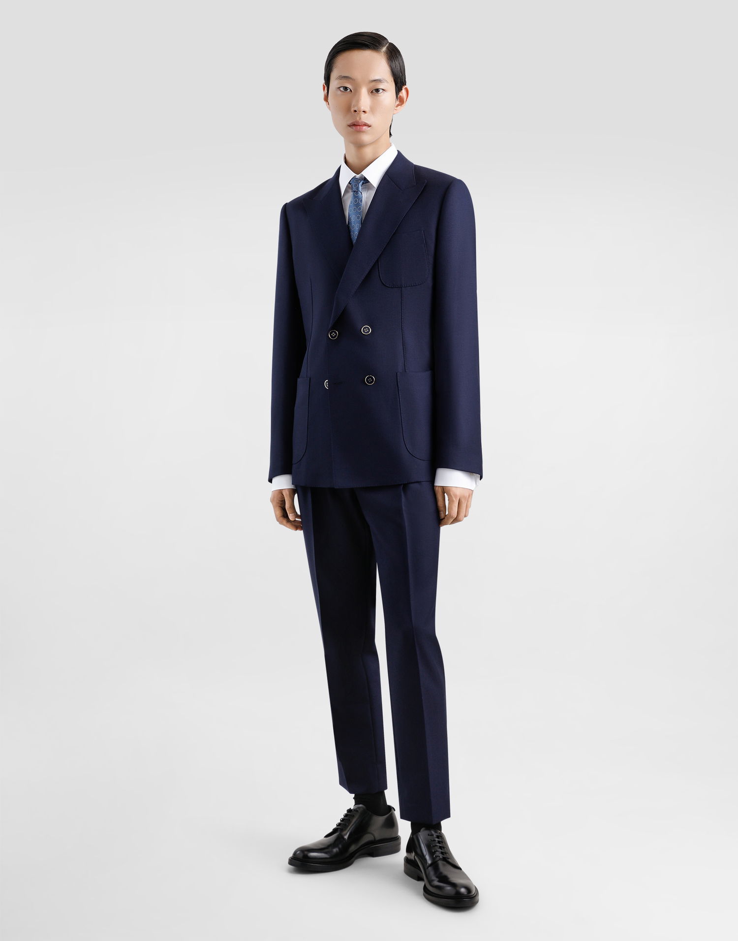 Bunda Dolce & Gabbana Dolce & Gabbana Double-breasted Linen Jacket Navy | G2NZ2TFM2GUB0665, 1