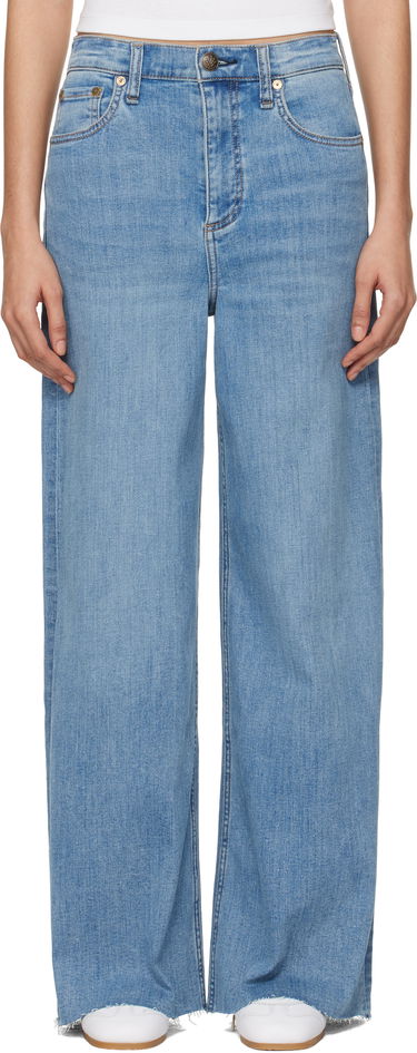 Džínsy rag & bone rag & bone 'The Sofie' High-Rise Ultra Wide Ankle Jeans Modrá | WDD24F3000FUMO, 0