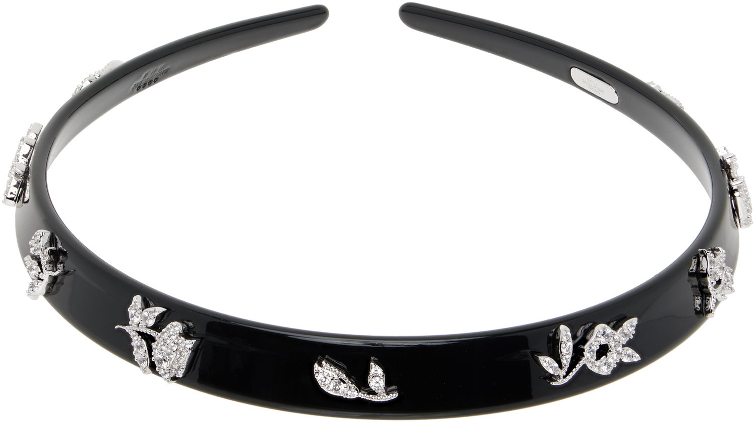 Spona SHUSHU/TONG SHUSHU/TONG YVMIN Edition Floral Gemstone Headband Čierna | 25647SLV00NN, 0