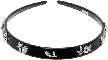 Spona SHUSHU/TONG SHUSHU/TONG YVMIN Edition Floral Gemstone Headband Čierna | 25647SLV00NN, 0