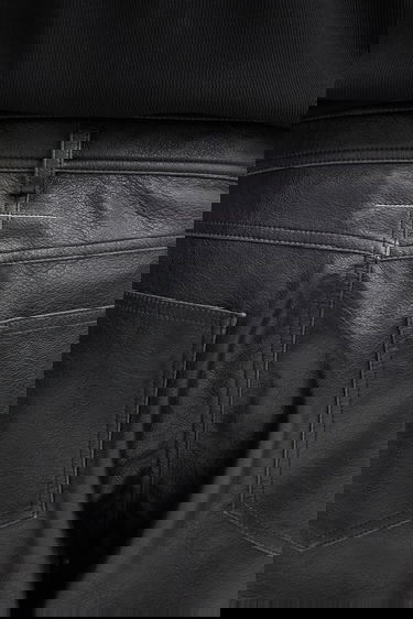 Nohavice Maison Margiela MM6 Maison Margiela Faux Leather Wide Leg Pants Čierna | SH2LA0045.M35455.900, 3