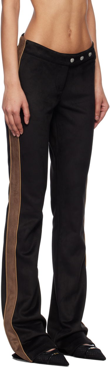 Tepláky MISBHV MISBHV Moto Faux-Suede Trousers Čierna | 250W303, 1