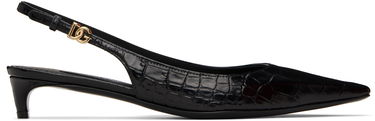 Tenisky a topánky Dolce & Gabbana Calfskin Slingback Heels Čierna | CG0804 A5491, 0