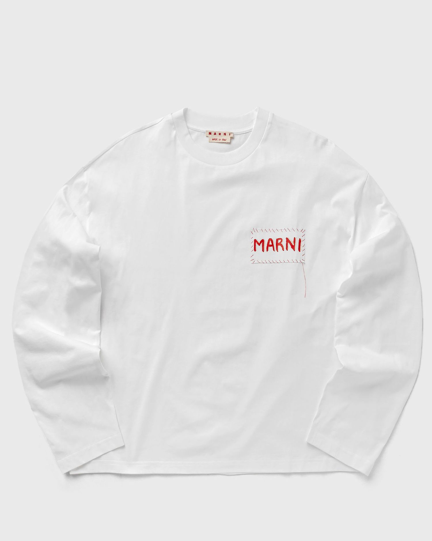 Tričko Marni Long-Sleeve T-Shirt in White Biela | HUMU0325X1-00W01, 0