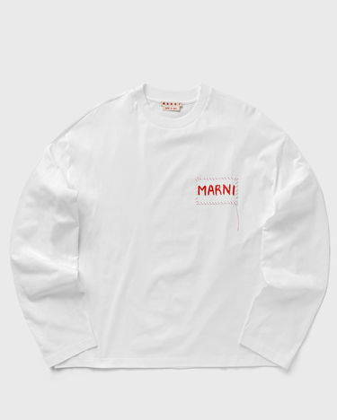 Tričko Marni Long-Sleeve T-Shirt in White Biela | HUMU0325X1-00W01, 0