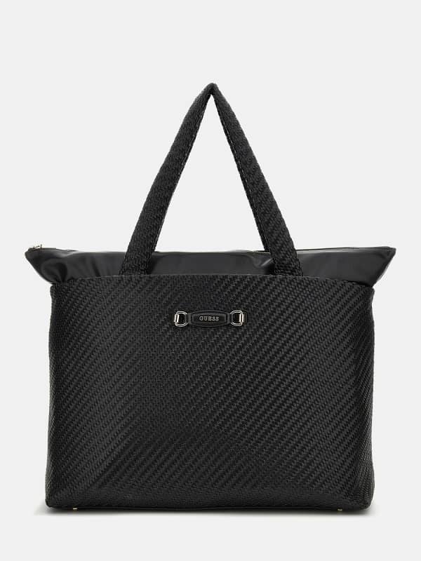 Cestovná taška GUESS Woven Weekender Bag Čierna | TWW95300100, 0